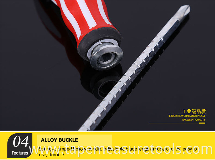 U.S. flag handle multipurpose screwdriver Telescopic slotted screwdriver with magnetic Phillips screwdriver